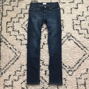 Dark wash skinny jeans